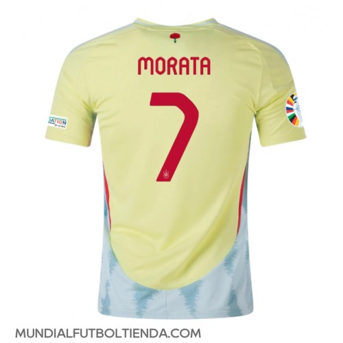 Camiseta España Alvaro Morata #7 Segunda Equipación Replica Eurocopa 2024 mangas cortas